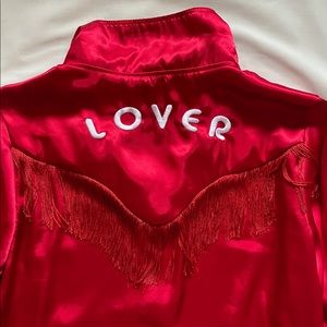 Valfre Satin Fringe “Lover” Jacket XL - Made in Los Angeles NEVER WORN